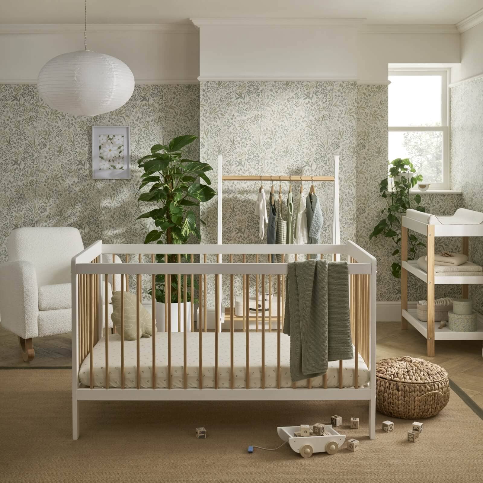 Nola 3 Piece Nursery Furniture Set - White & Natural