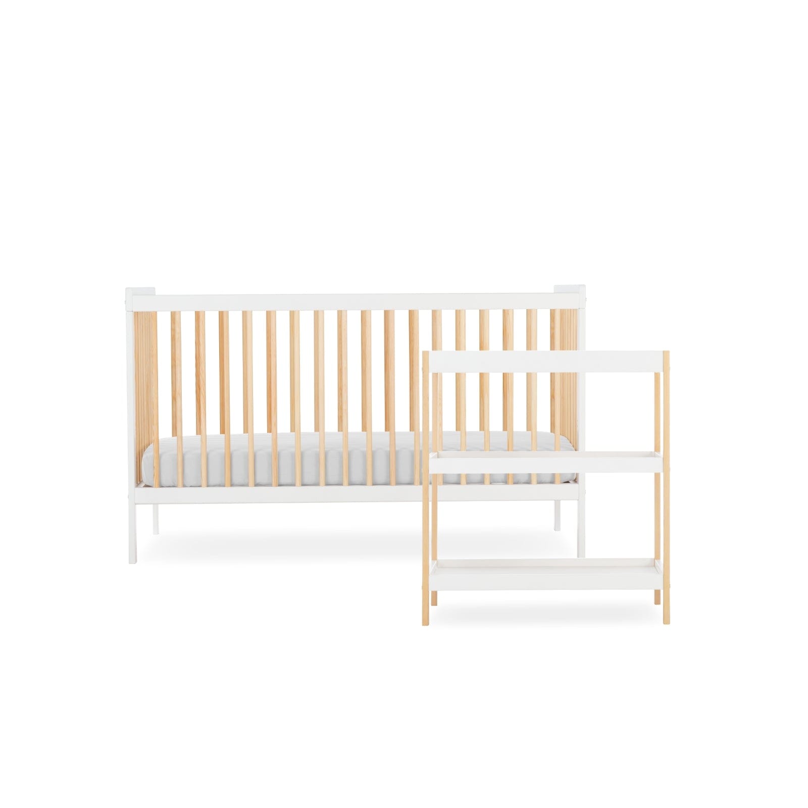 Nola 2 Piece Nursery Furniture Set - White & Natural