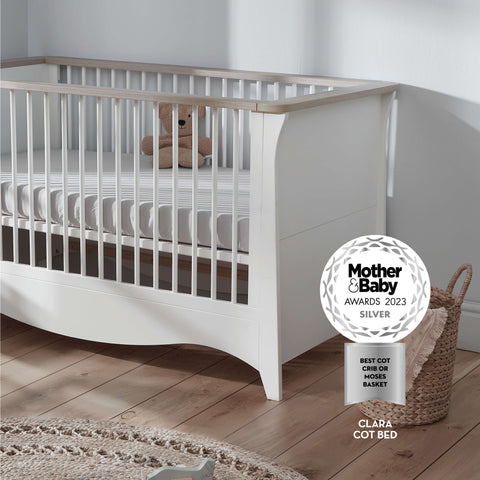 Clara cot bed white and ash