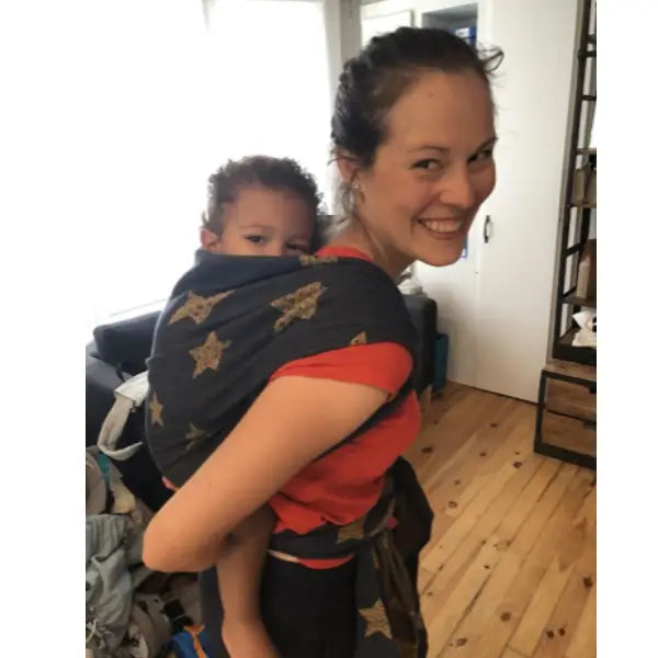learn to back carry in a woven wrap babywearing consultation