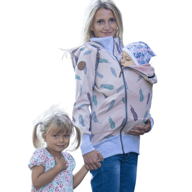 Angel Wings Babywearing Hoodie Feathers Jeans – Little Zen One