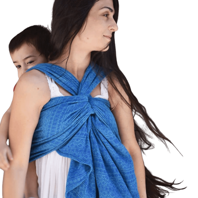 Prima Dark Blue and White Woven Wrap by Didymos – Little Zen One