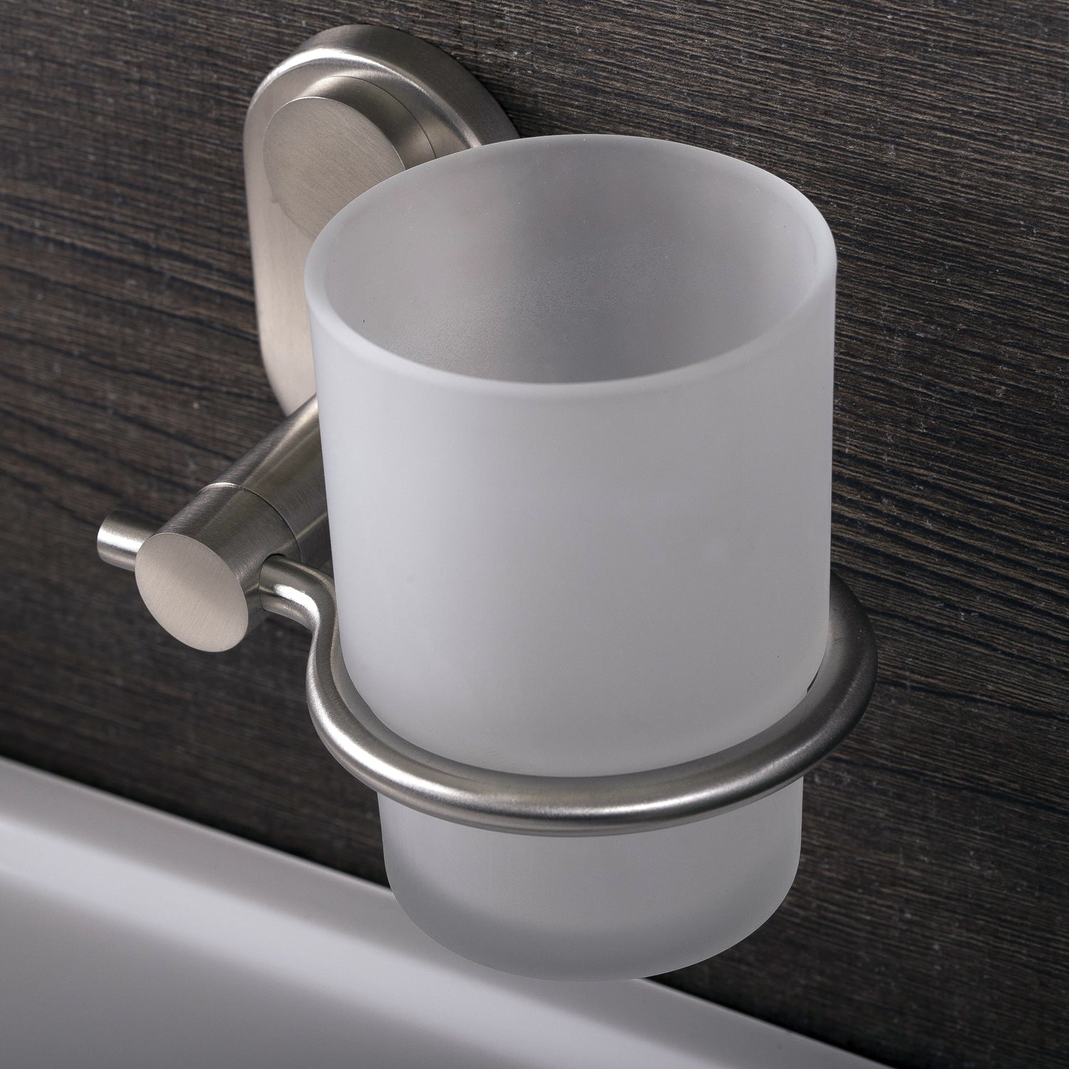 Deka Brushed Stainless Double Toilet Roll Holder with Shelf - LUSSO