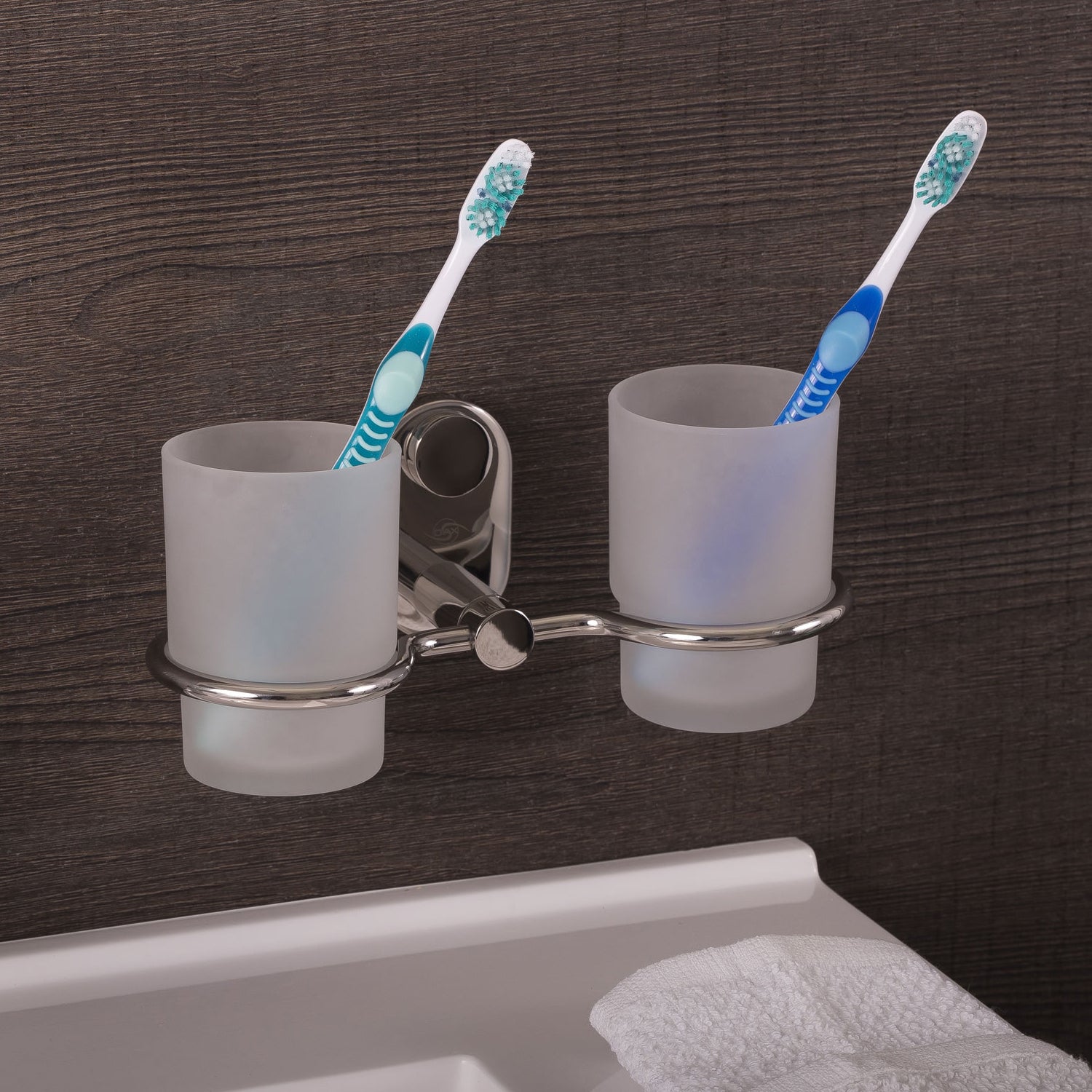 Toothbrush / Tumbler Holder in Polished Brass 75056-PB