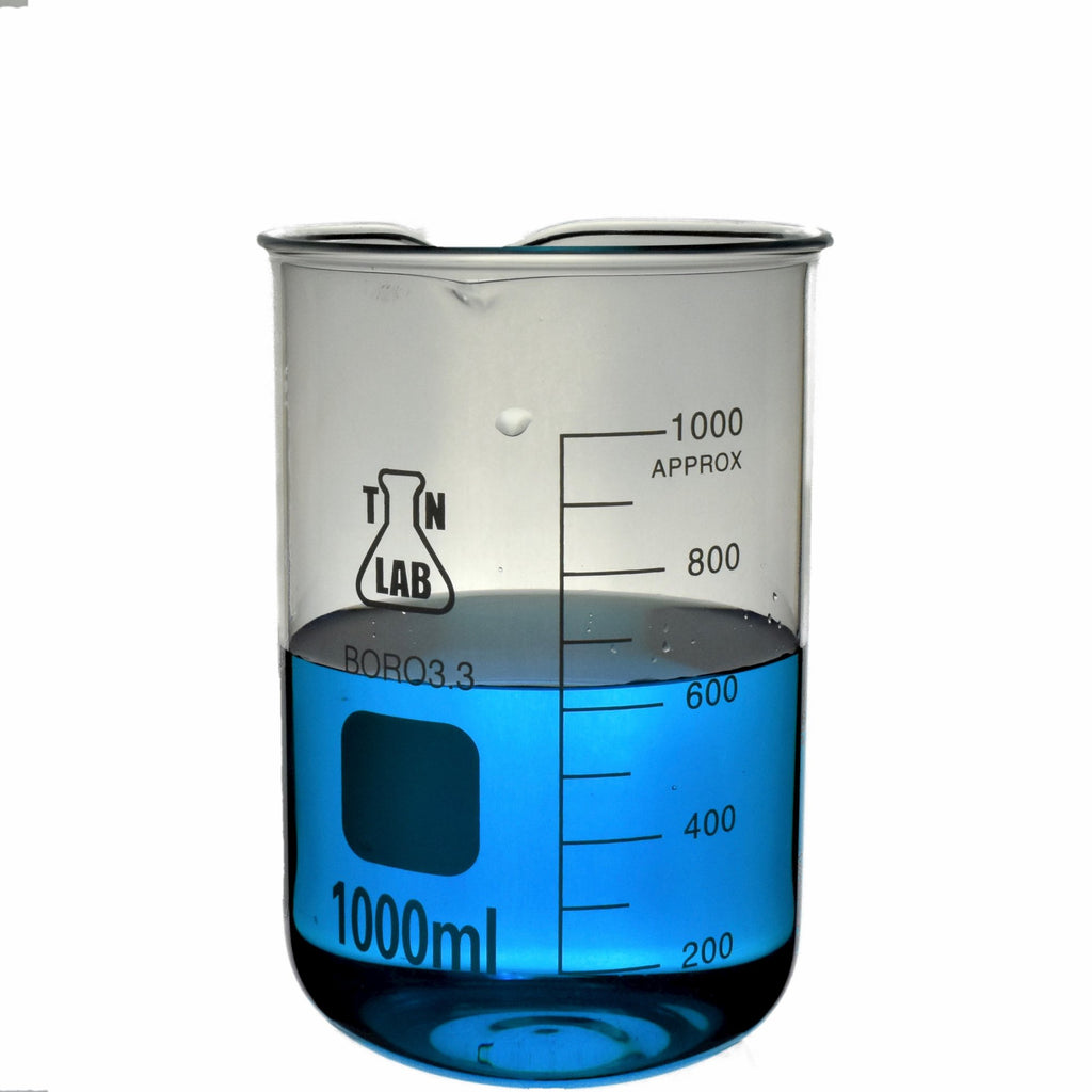 Tn Lab Supply Beaker Borosilicate Glass With Graduations 1000ml 1l