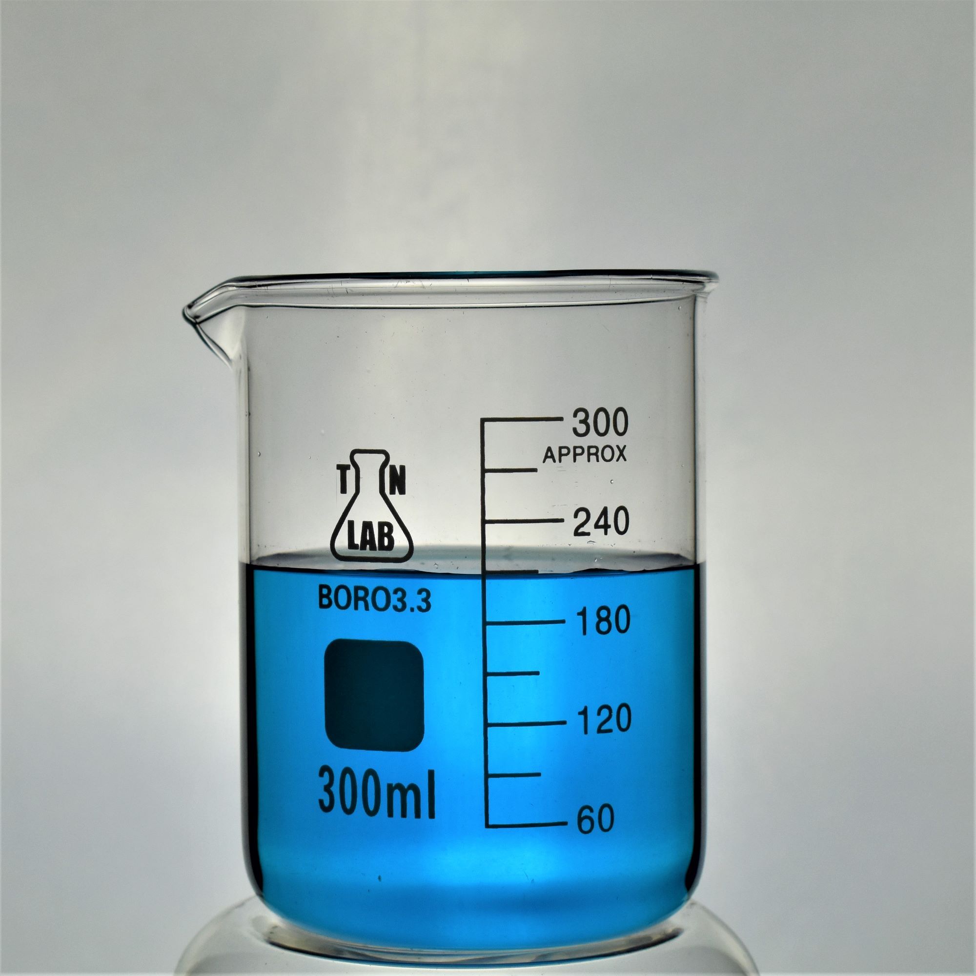 TN Lab Supply Beaker 300ml Borosilicate 3.3 Heavy Wall Glass