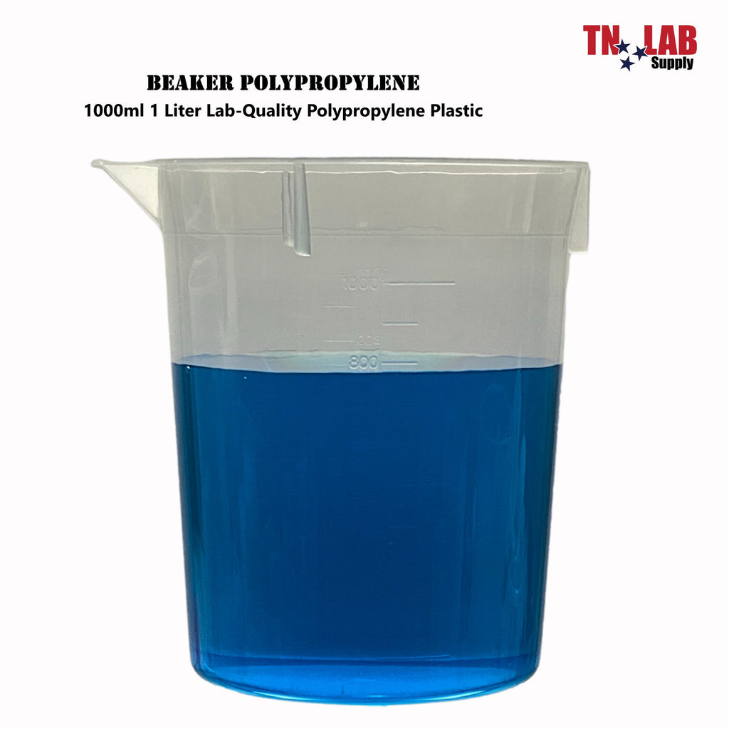 Tn Lab Supply Beaker Lab Quality Polypropylene Plastic 1000ml 1l Beaker