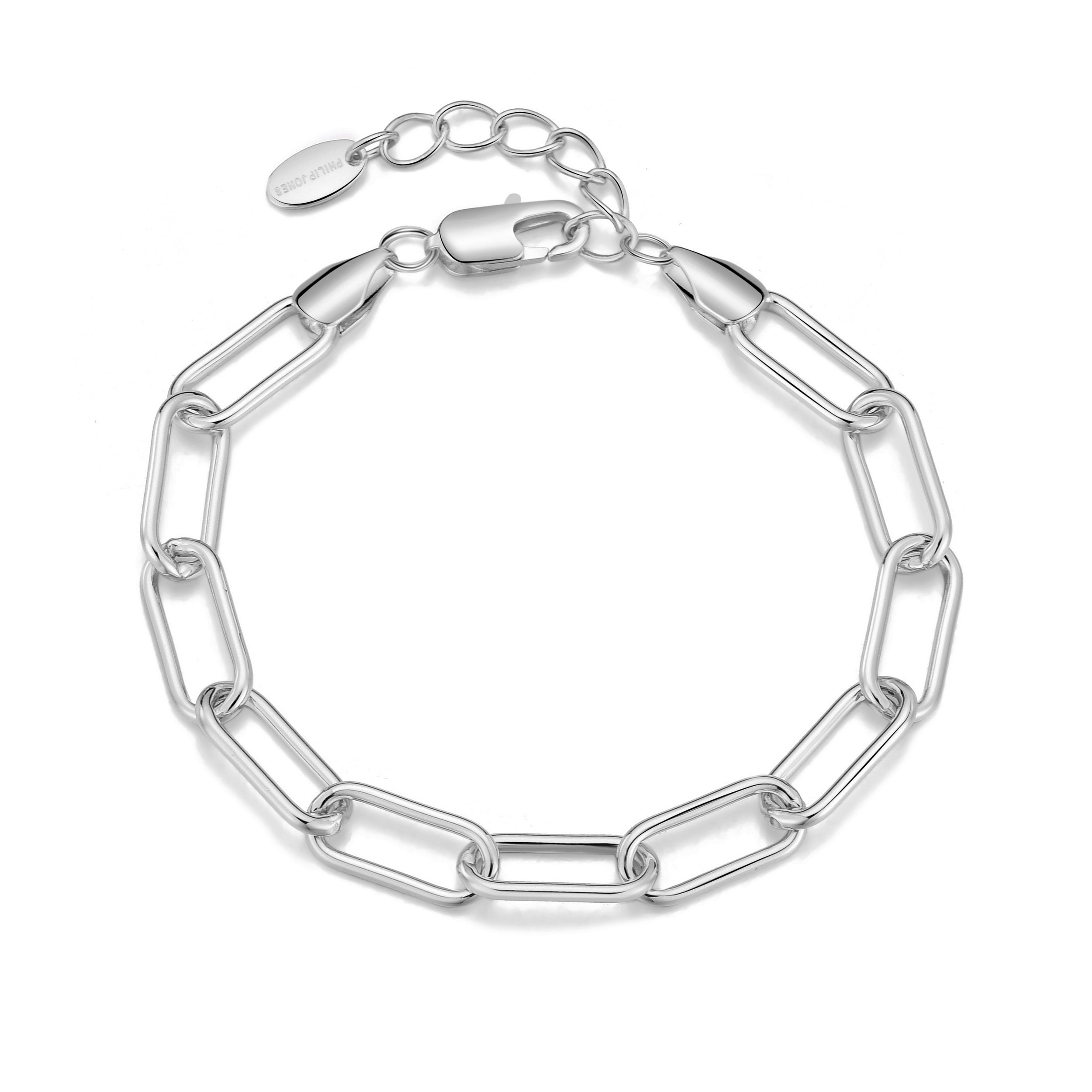 Silver Plated Paperclip Bracelet