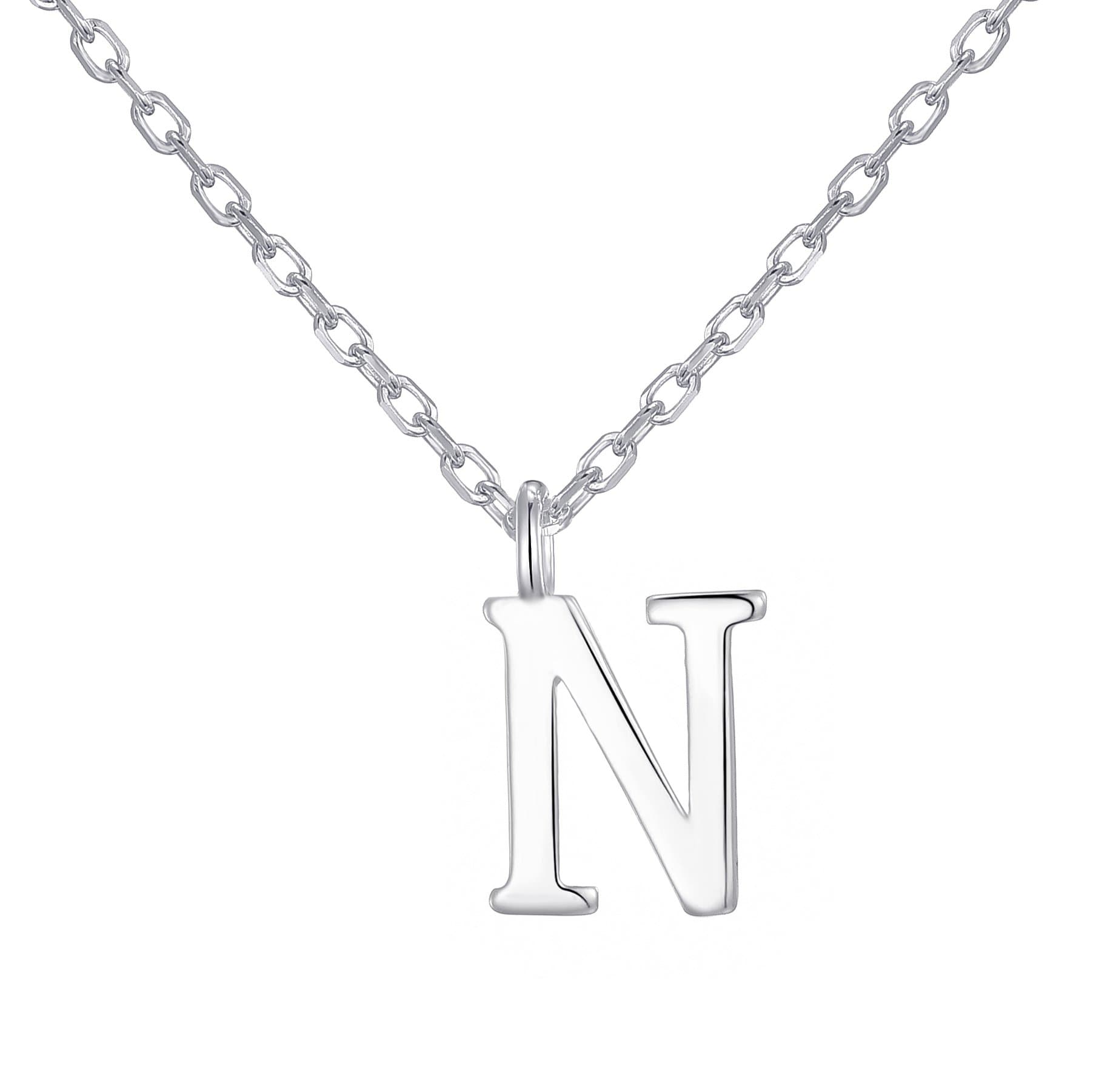 Sterling Silver Initial N Necklace