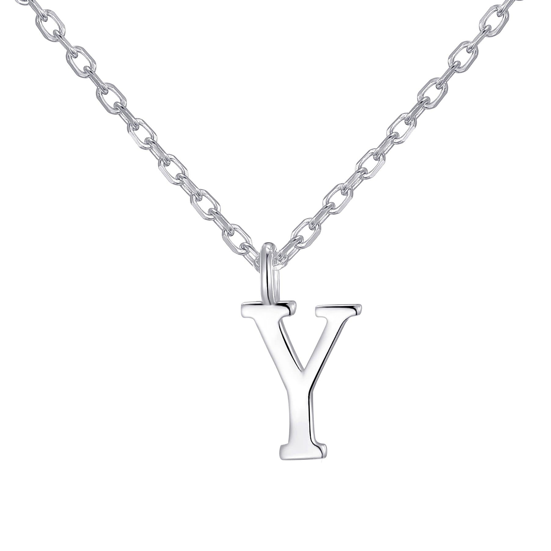 Sterling Silver Initial Y Necklace