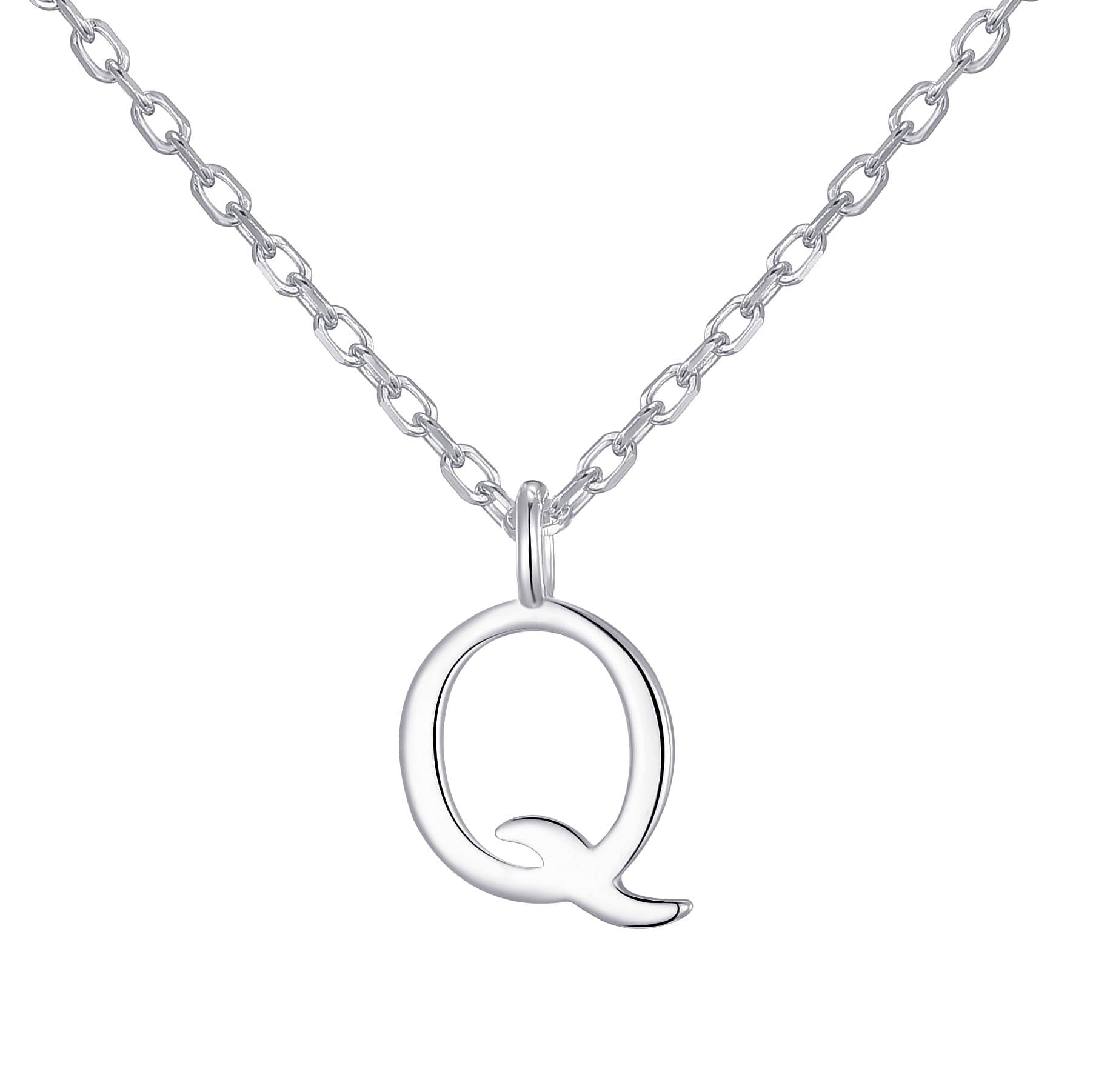 Sterling Silver Initial Q Necklace