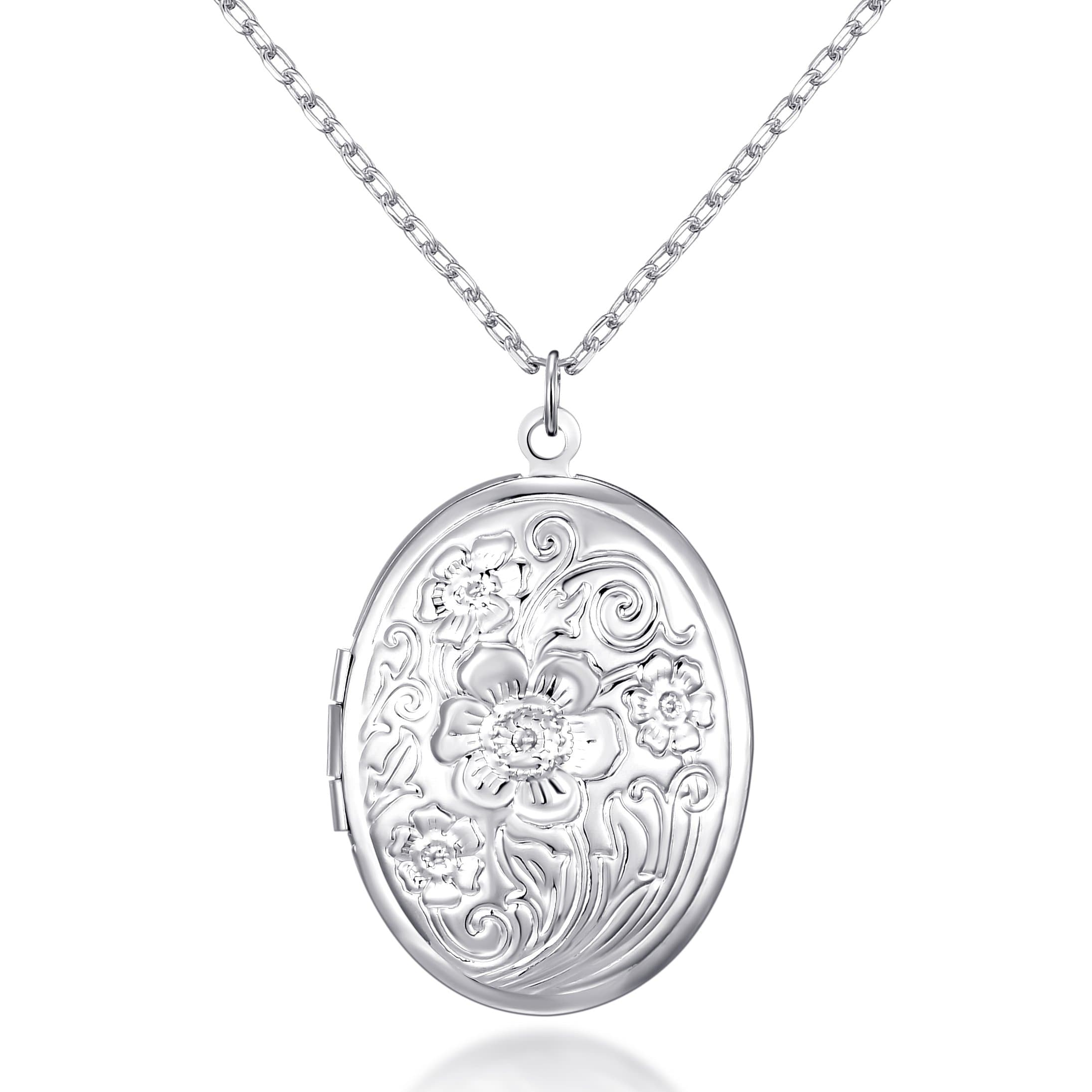 Silver Plated Oval Locket