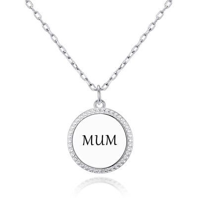 I love you Mom Necklace 925 Sterling Silver Heart Dephini