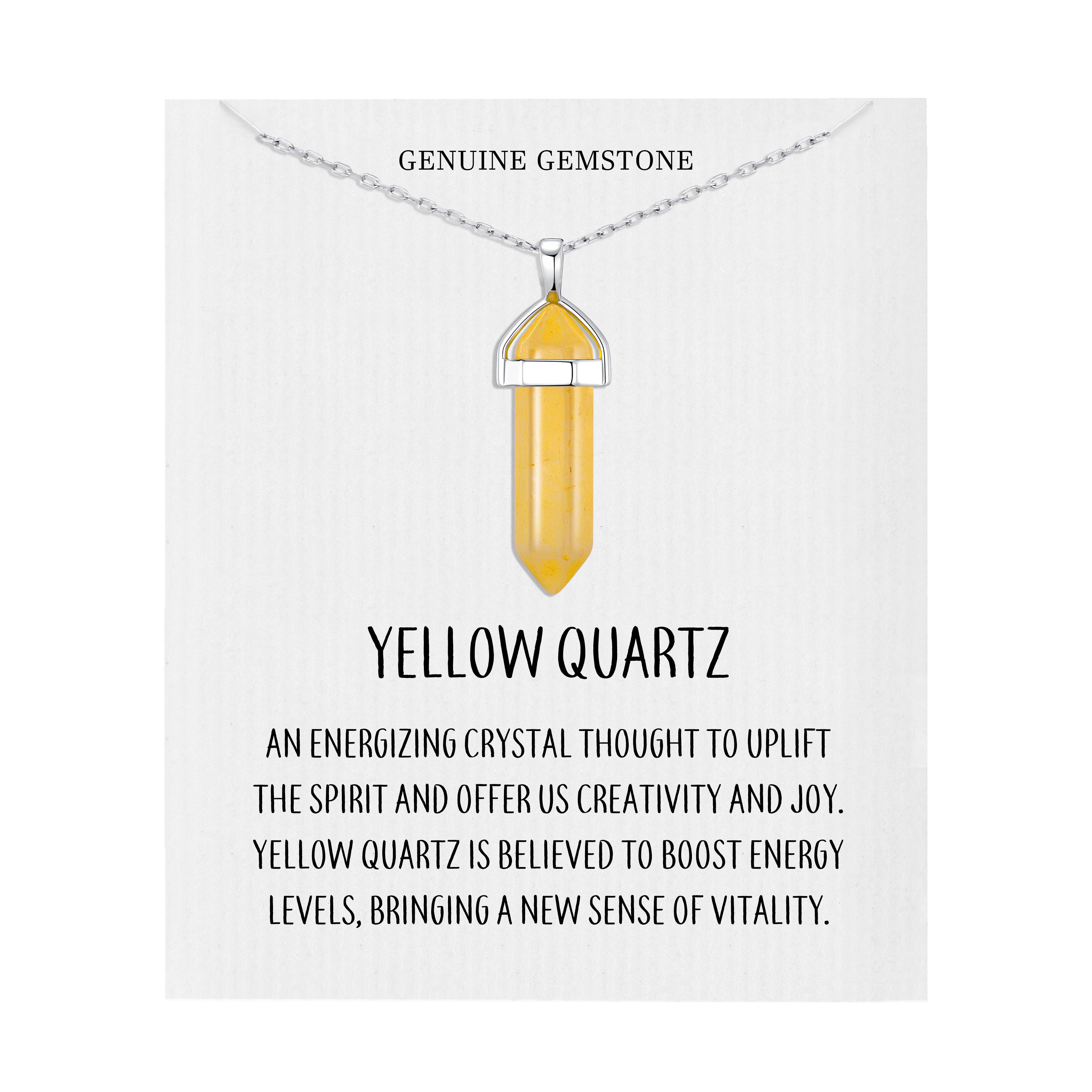 Yellow Quartz Gemstone Necklace