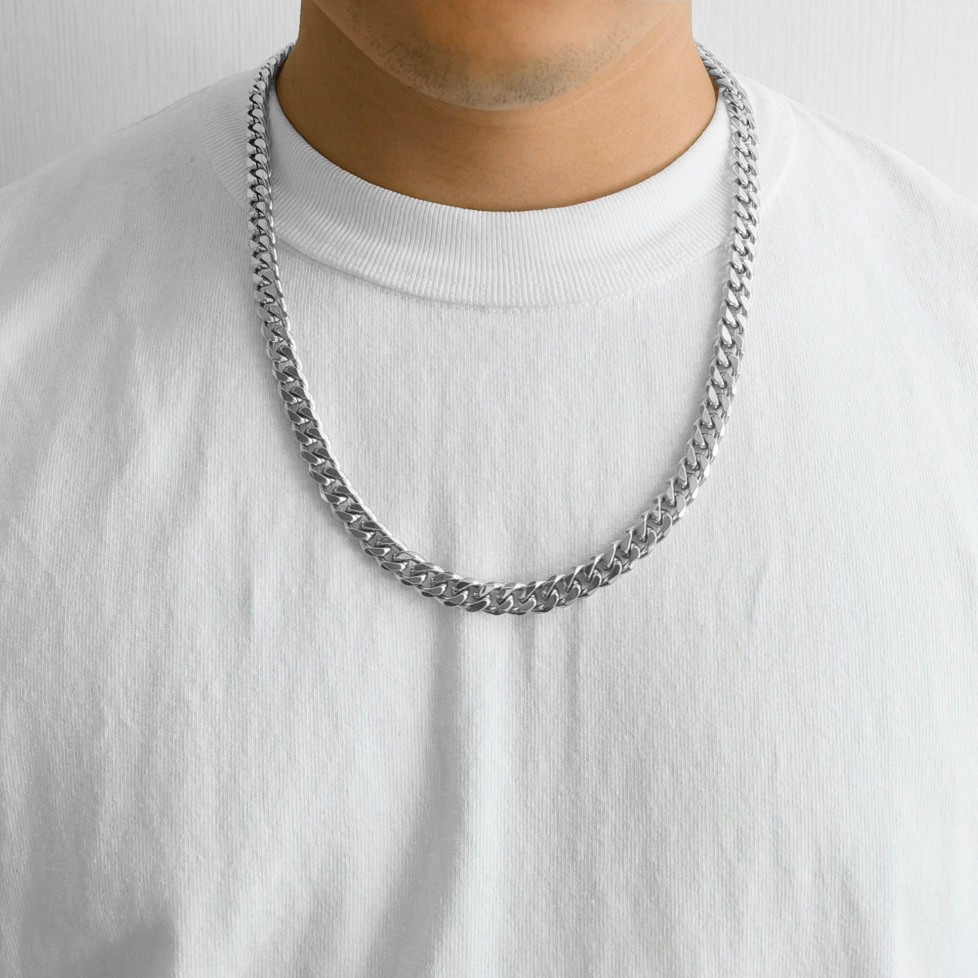 Men's 9mm Stainless Steel 18-24 Inch Cuban Curb Chain Necklace