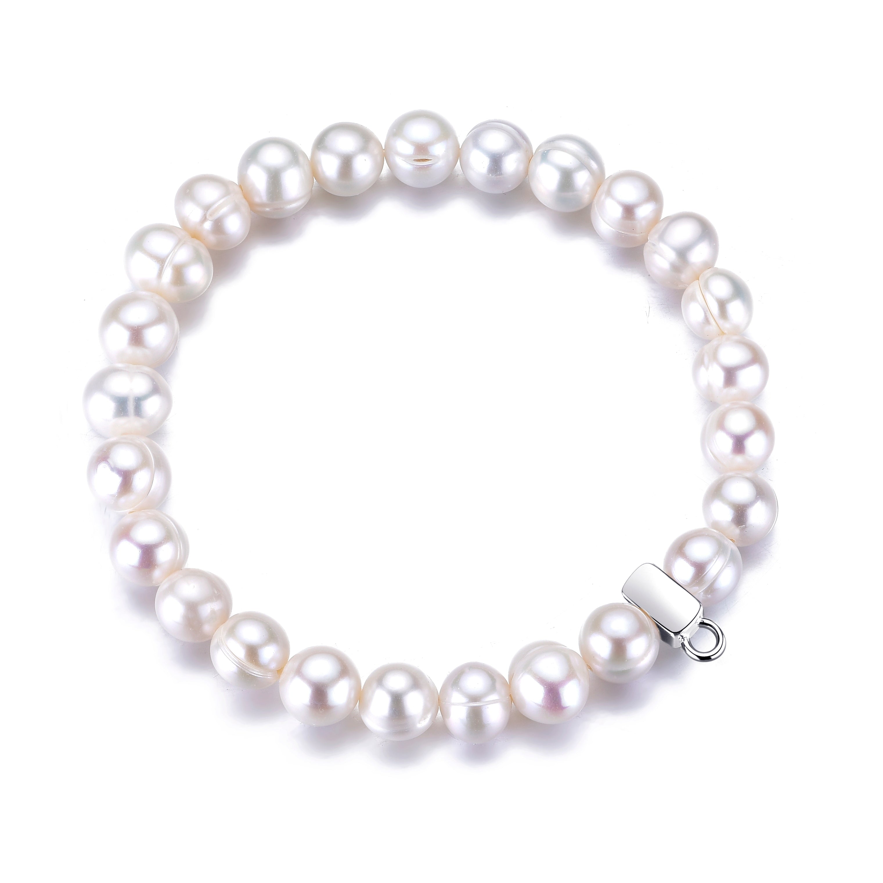 Freshwater Baroque Pearl Charm Stretch Bracelet