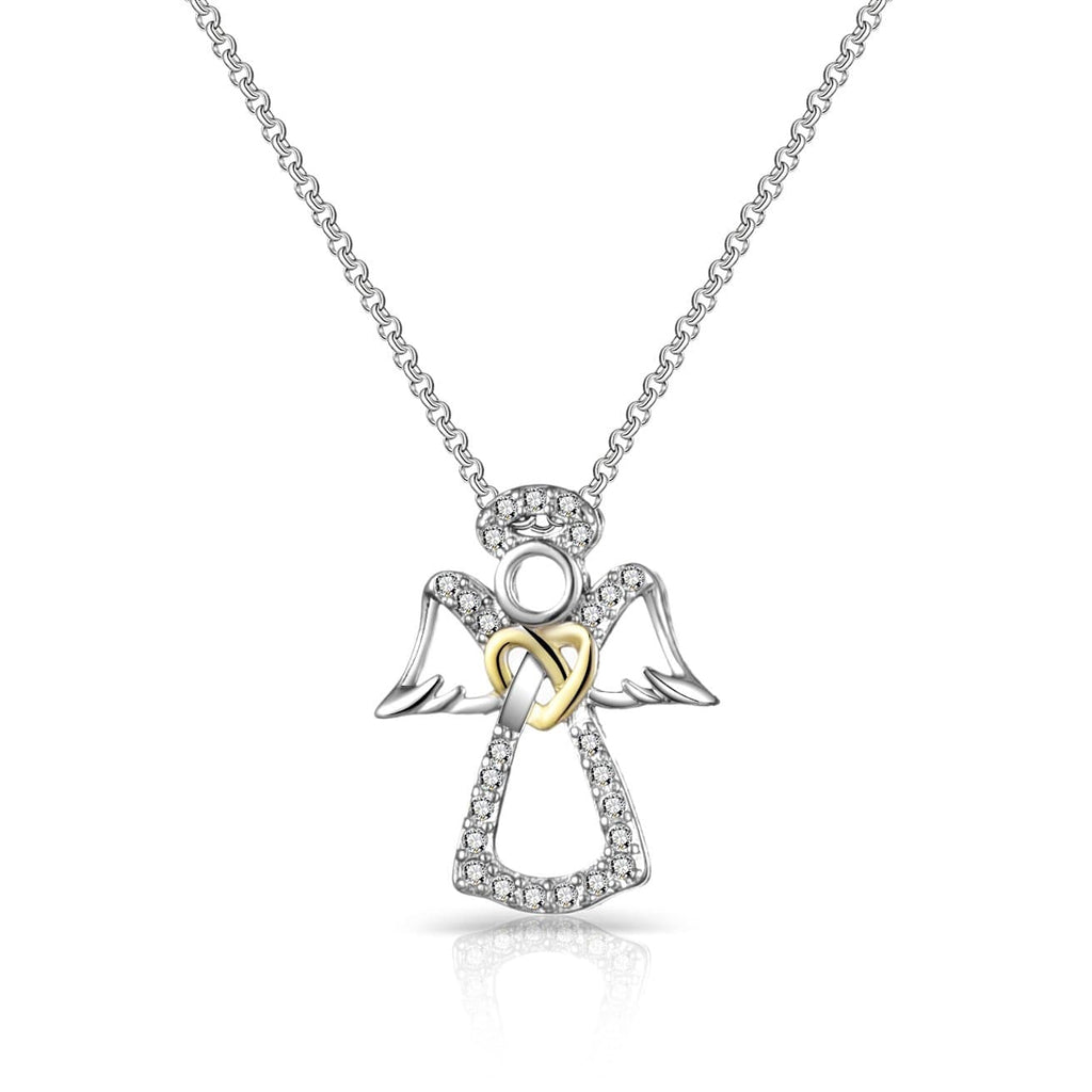 guardian angel diamond necklace