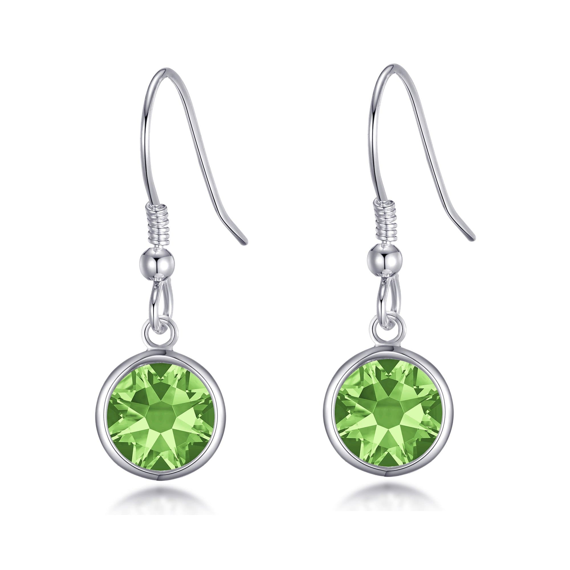 Light Green Crystal Drop Earrings Created Zircondia® Crystals