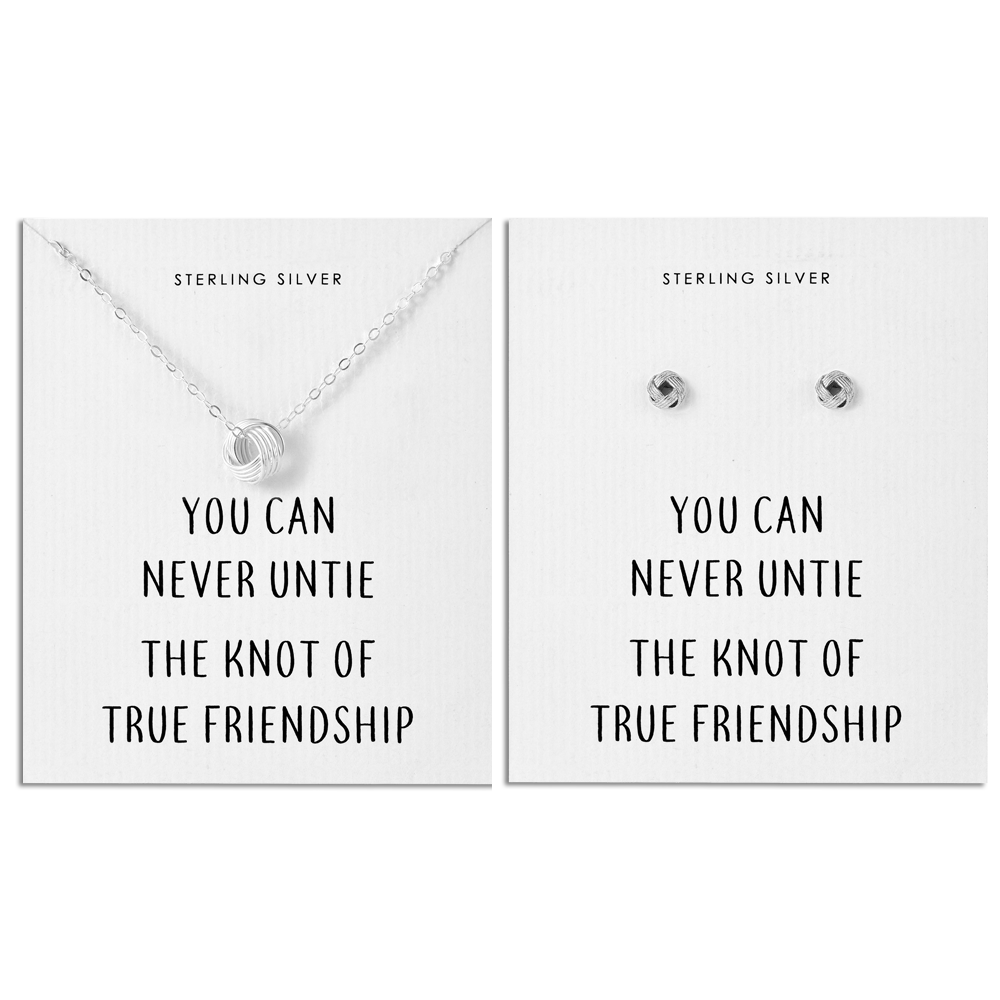 Friendship Bracelets Matching Set of 2 - Silver Love Knots – Honey Willow -  handmade jewellery