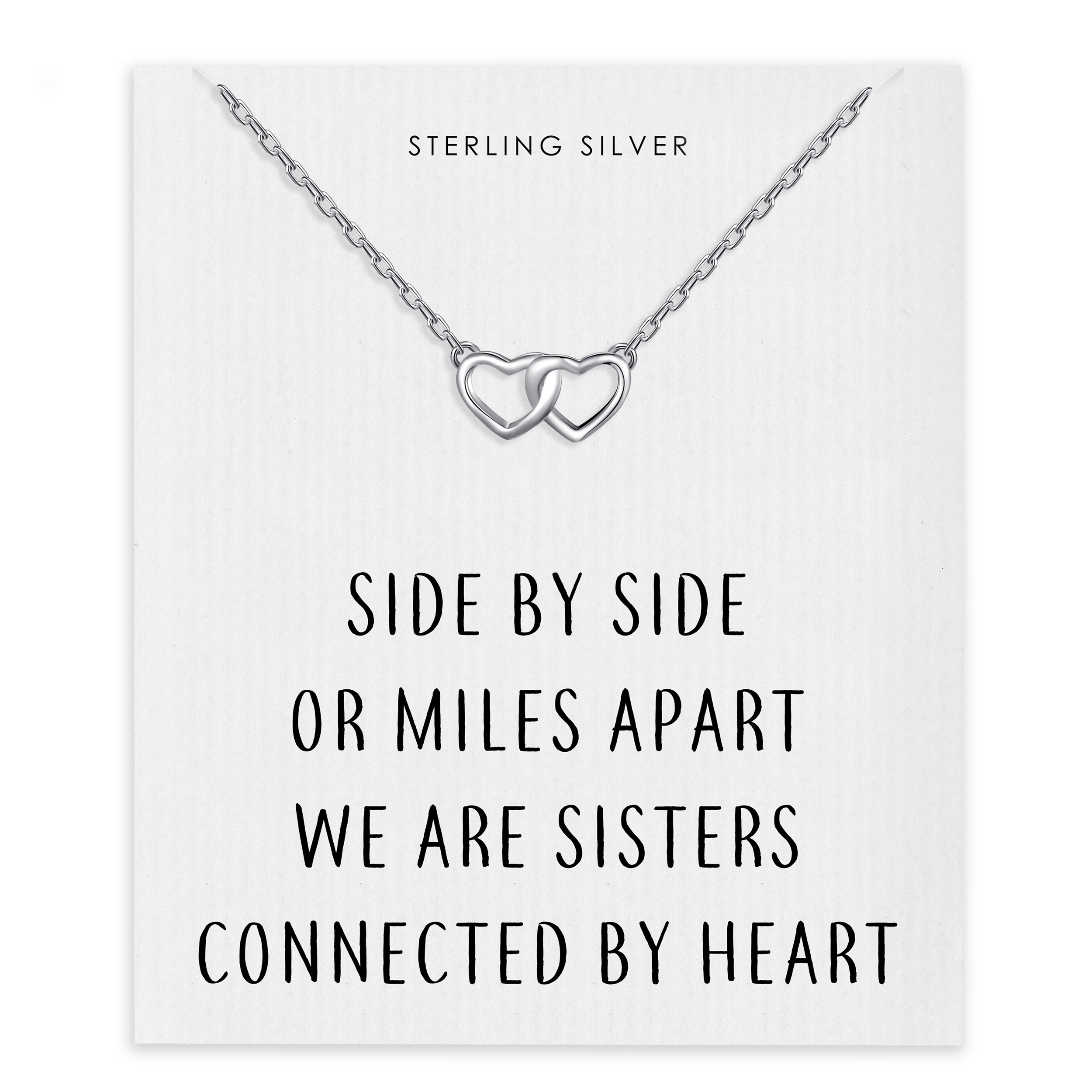 Big sister little sister children's silver necklace set - Ellie Ellie