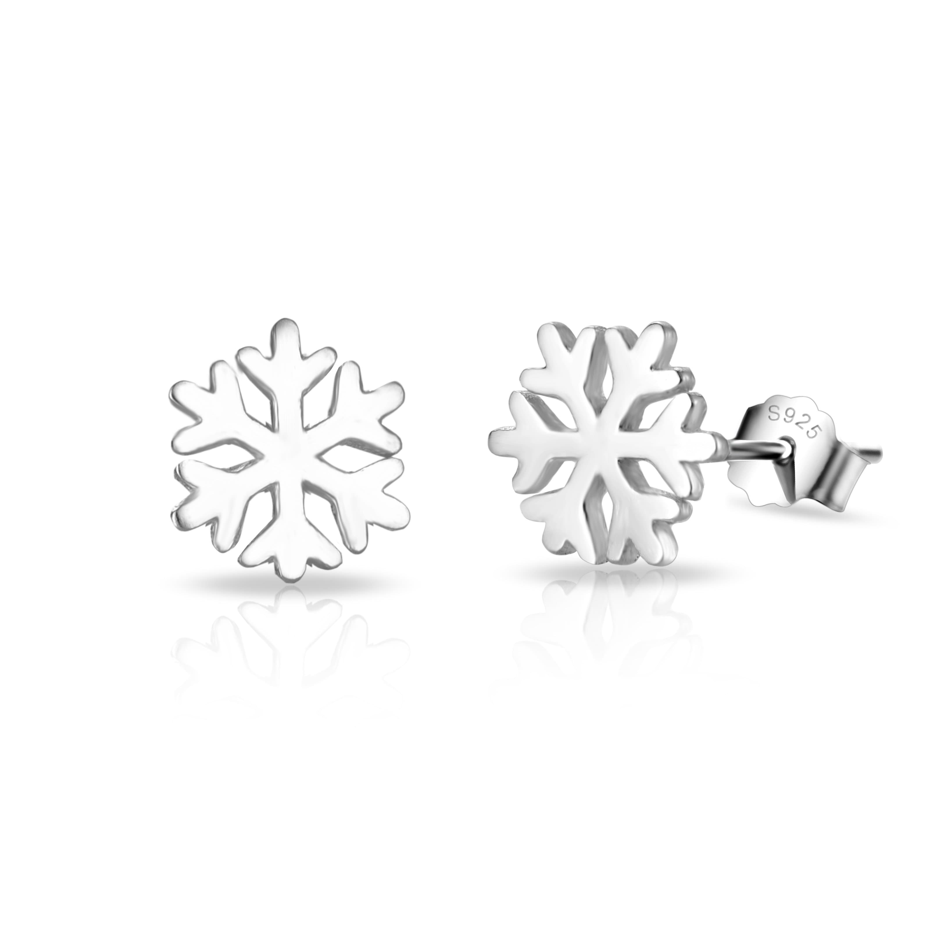 Sterling Silver Snowflake Earrings