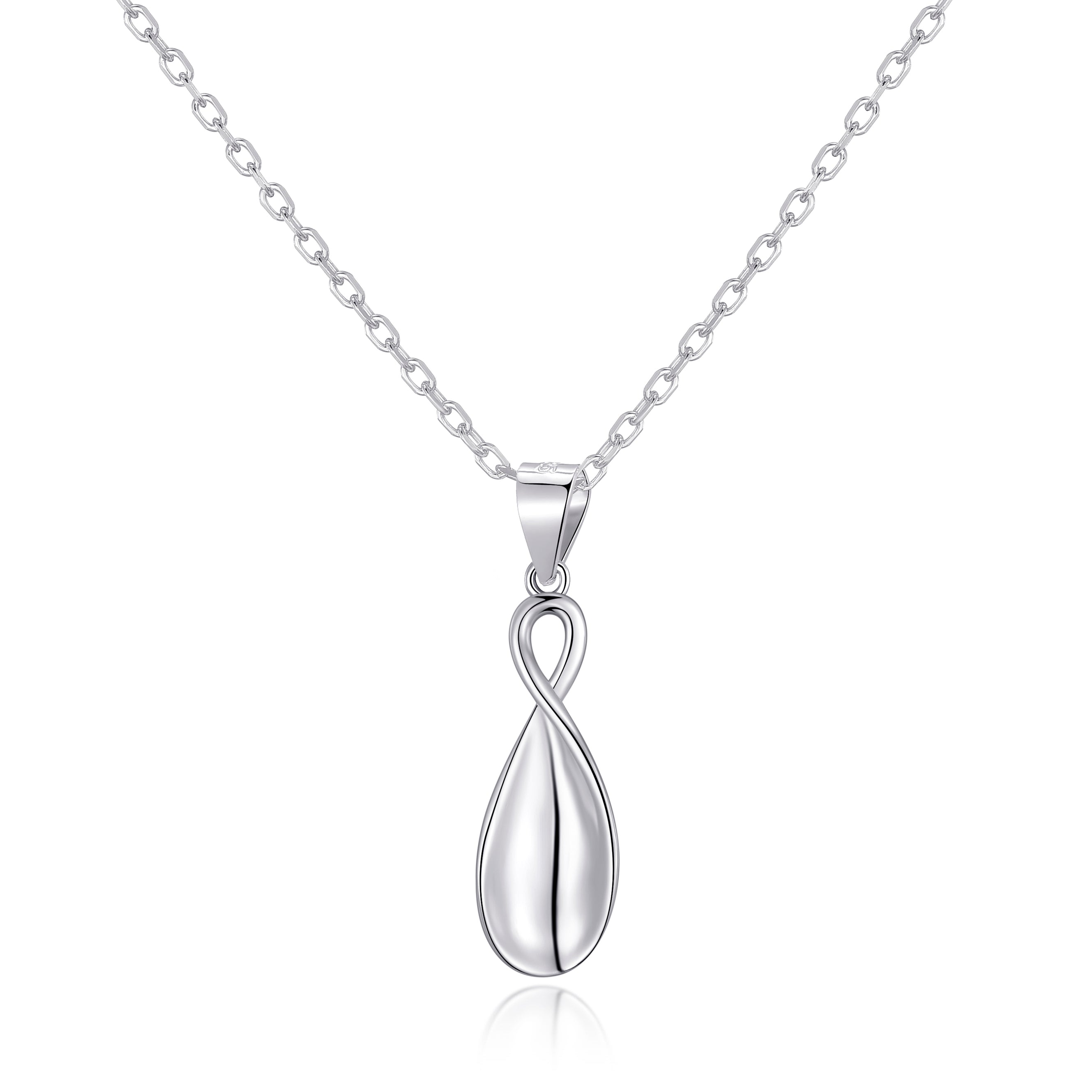 Sterling Silver Infinity Curve Necklace