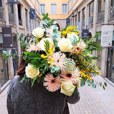 Bouquet de fleurs composés par l'atelier Pimpantes