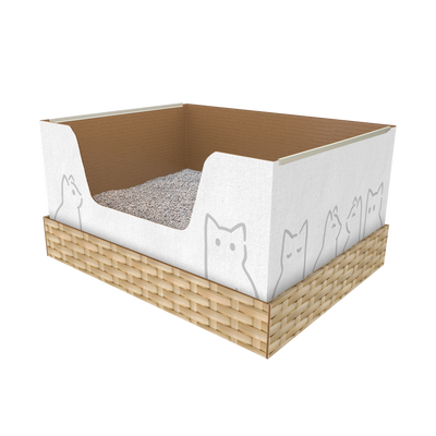 Wicker basket litter sales box