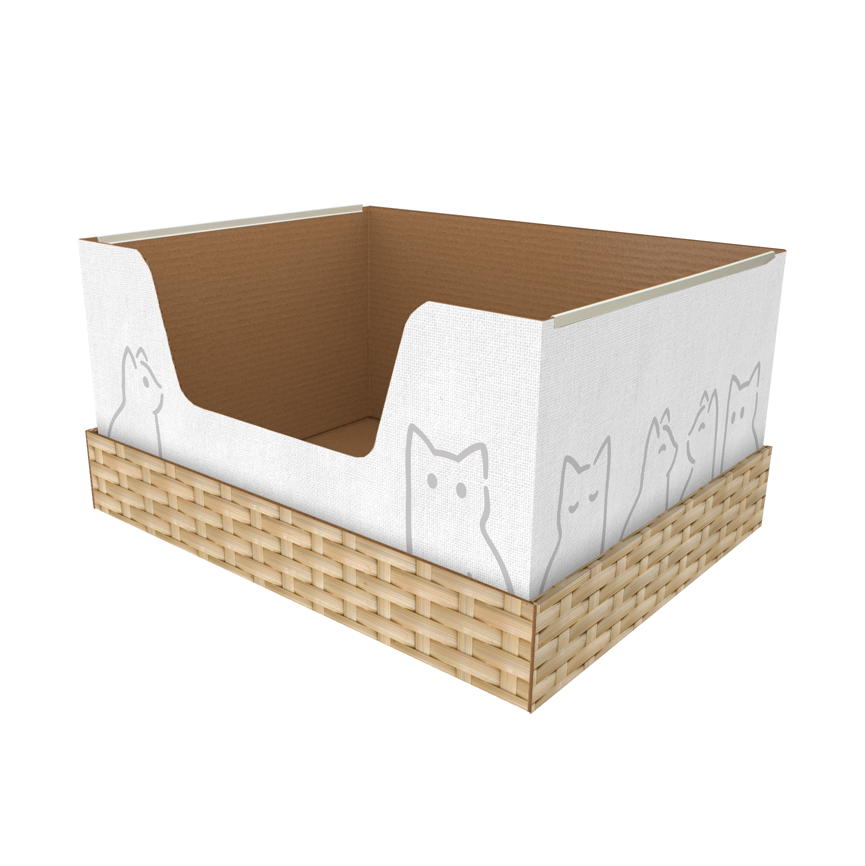 Diy cardboard litter clearance box