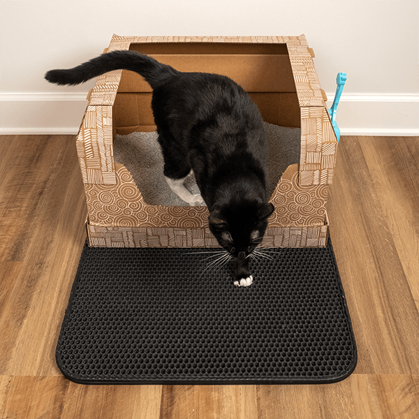 XL Cat Litter Black Mat, Kitty Poo Club