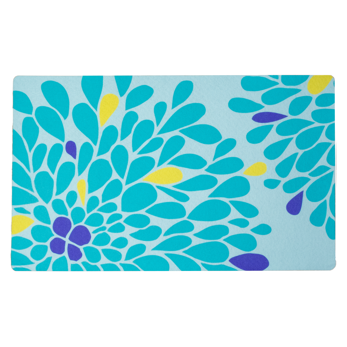 Drymate 29 X 36 Cat Litter Mat - Light Blue Floral