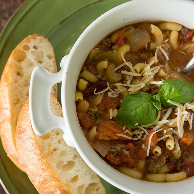 Pasta e Fagioli Stew with Ciabatta Bread* - HomeCooked