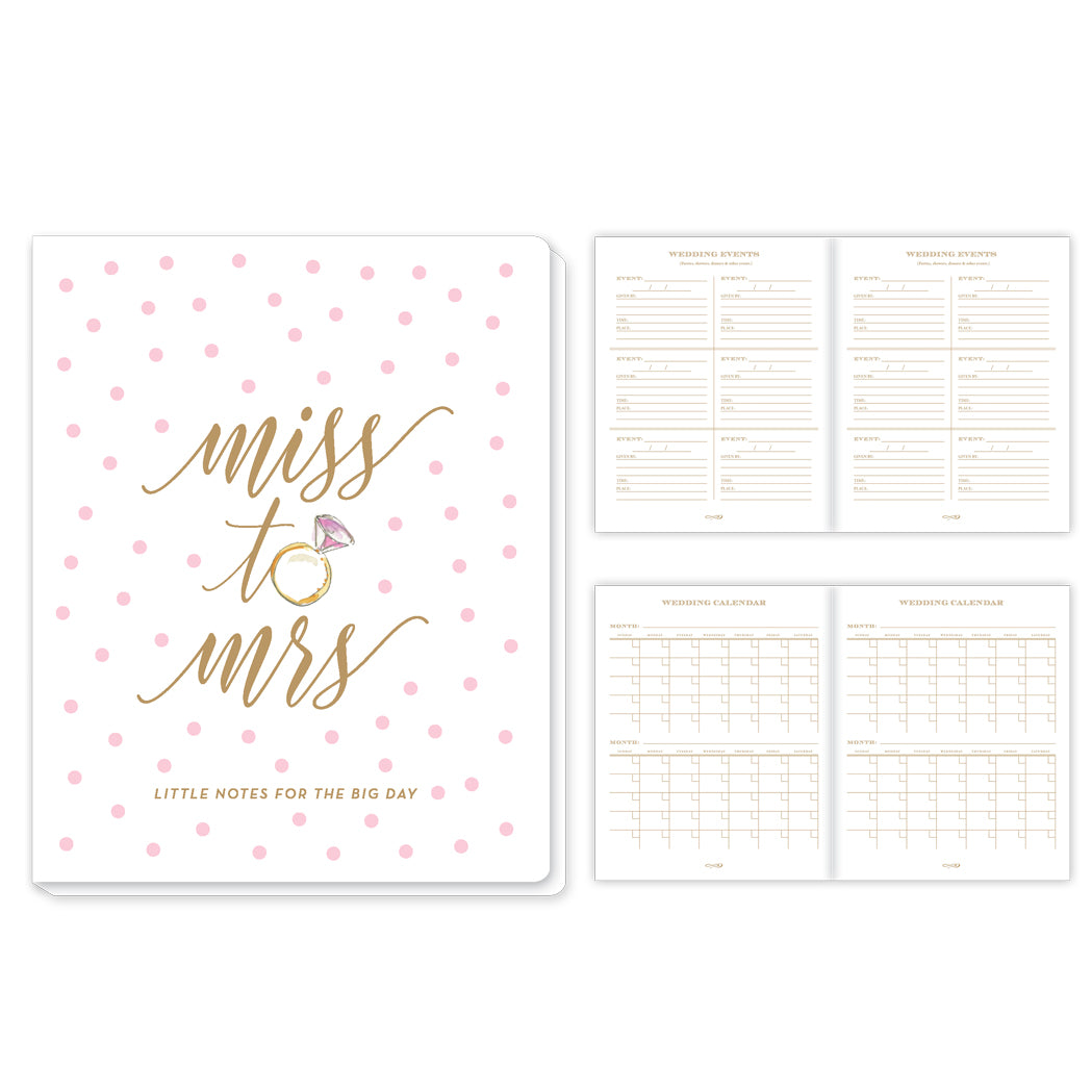 Miss To Mrs Little Notes For The Big Day Wedding Planner