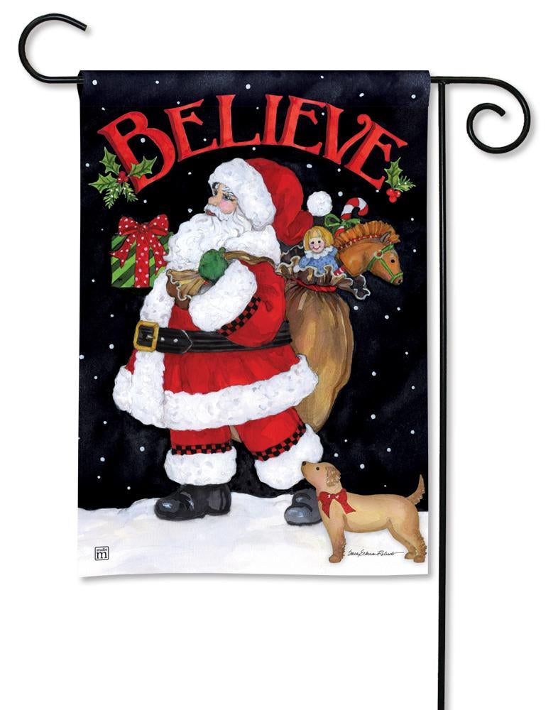 Believe in Santa Garden Flag