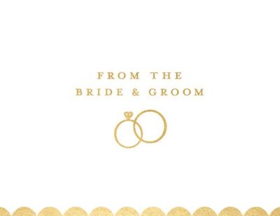 Bride And Groom Rings Notecard