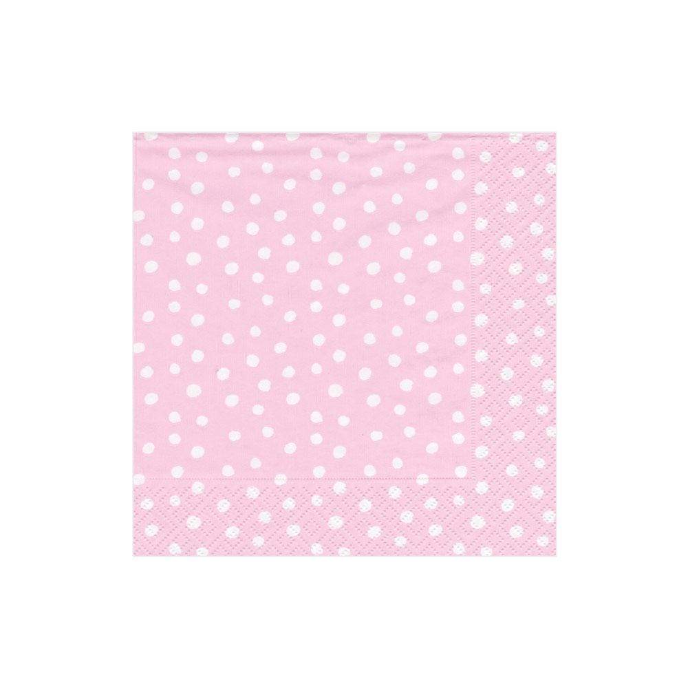 Caspari Small Dots Paper Cocktail Napkins in Pink