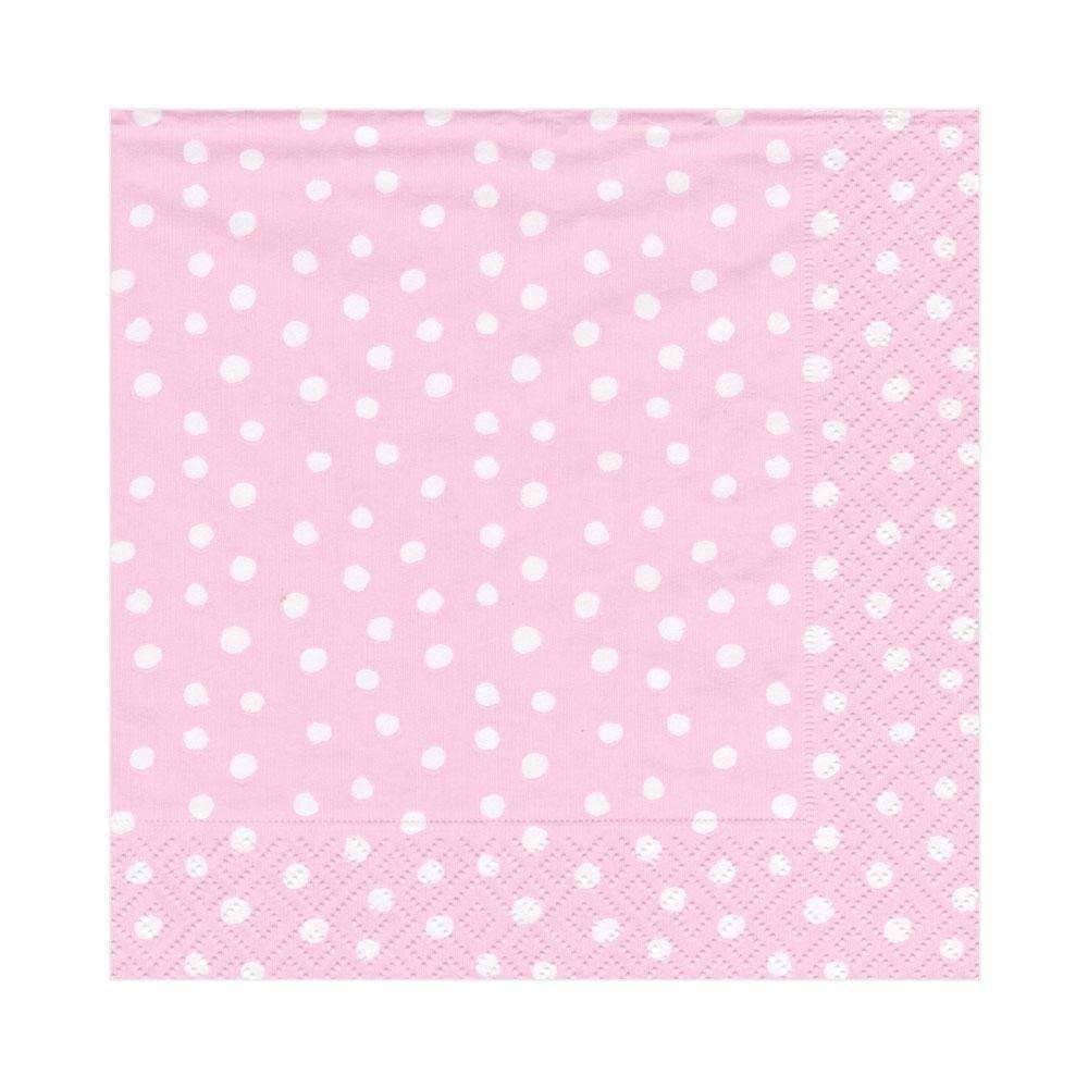 Caspari Small Dots Paper Luncheon Napkins in Pink