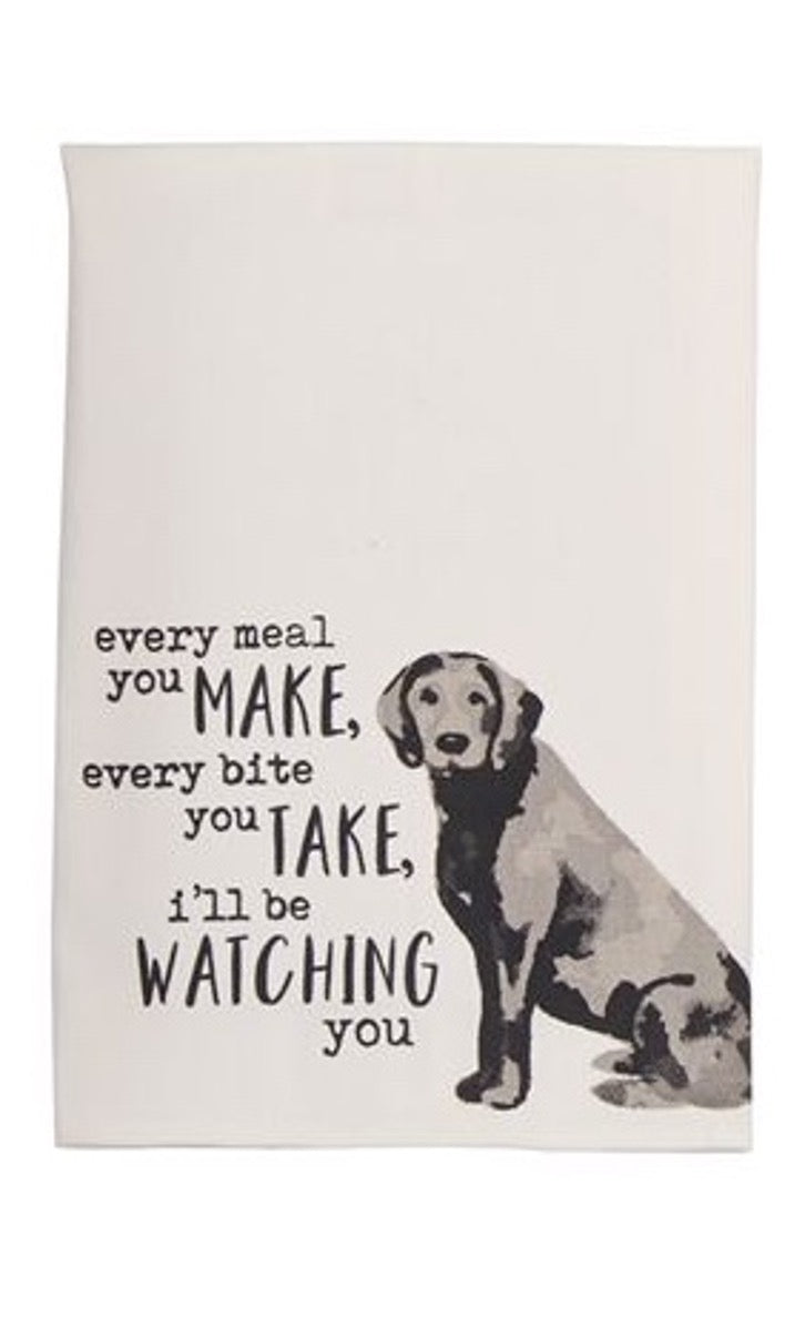 Dog Watching You Kitchen Towel