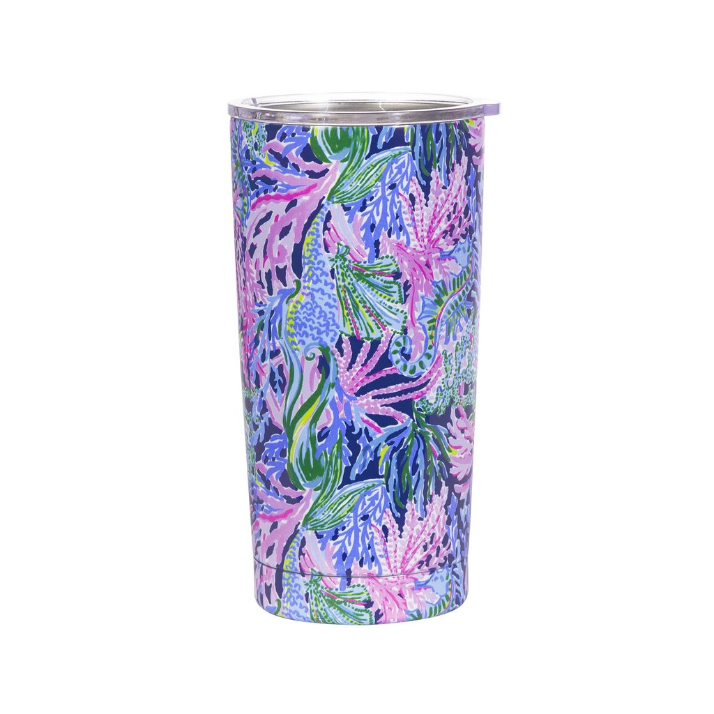 lilly pulitzer stainless steel thermal mug, bringing mermaid back (20 oz)