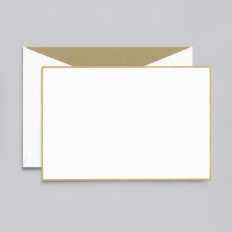 Crane Gold Bordered Correspondence Card