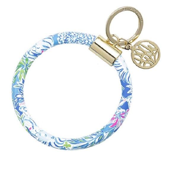 Lilly Pulitzer Round Keychain, Lion Around