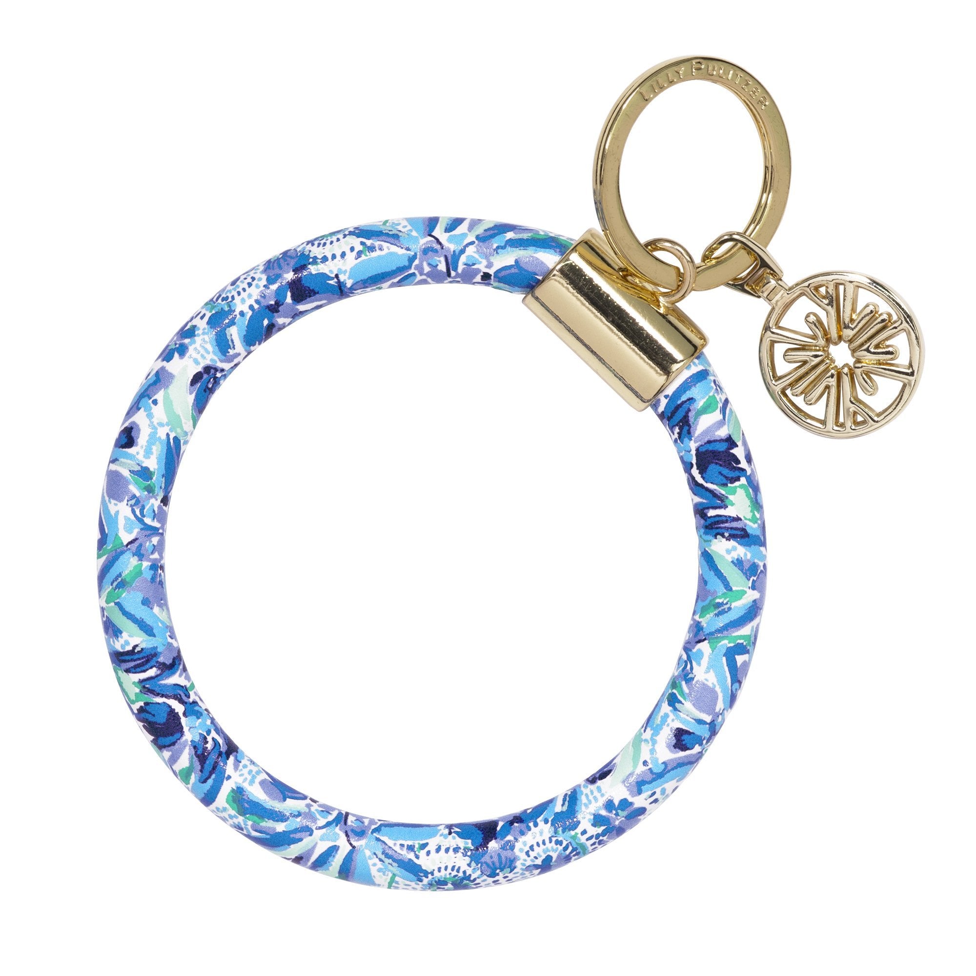 Lilly Pulitzer Round Keychain, High Manetenance