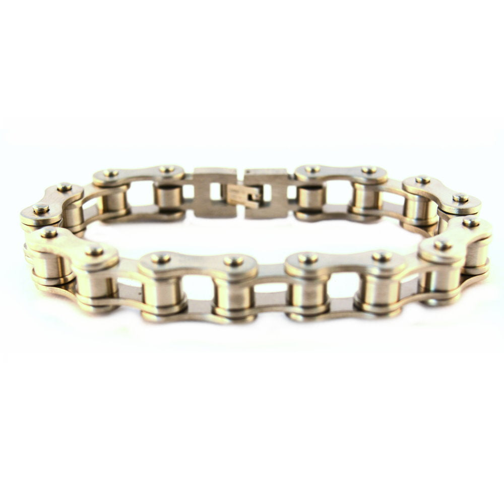 Brushed Silver Bike Chain Bracelet SK1123B