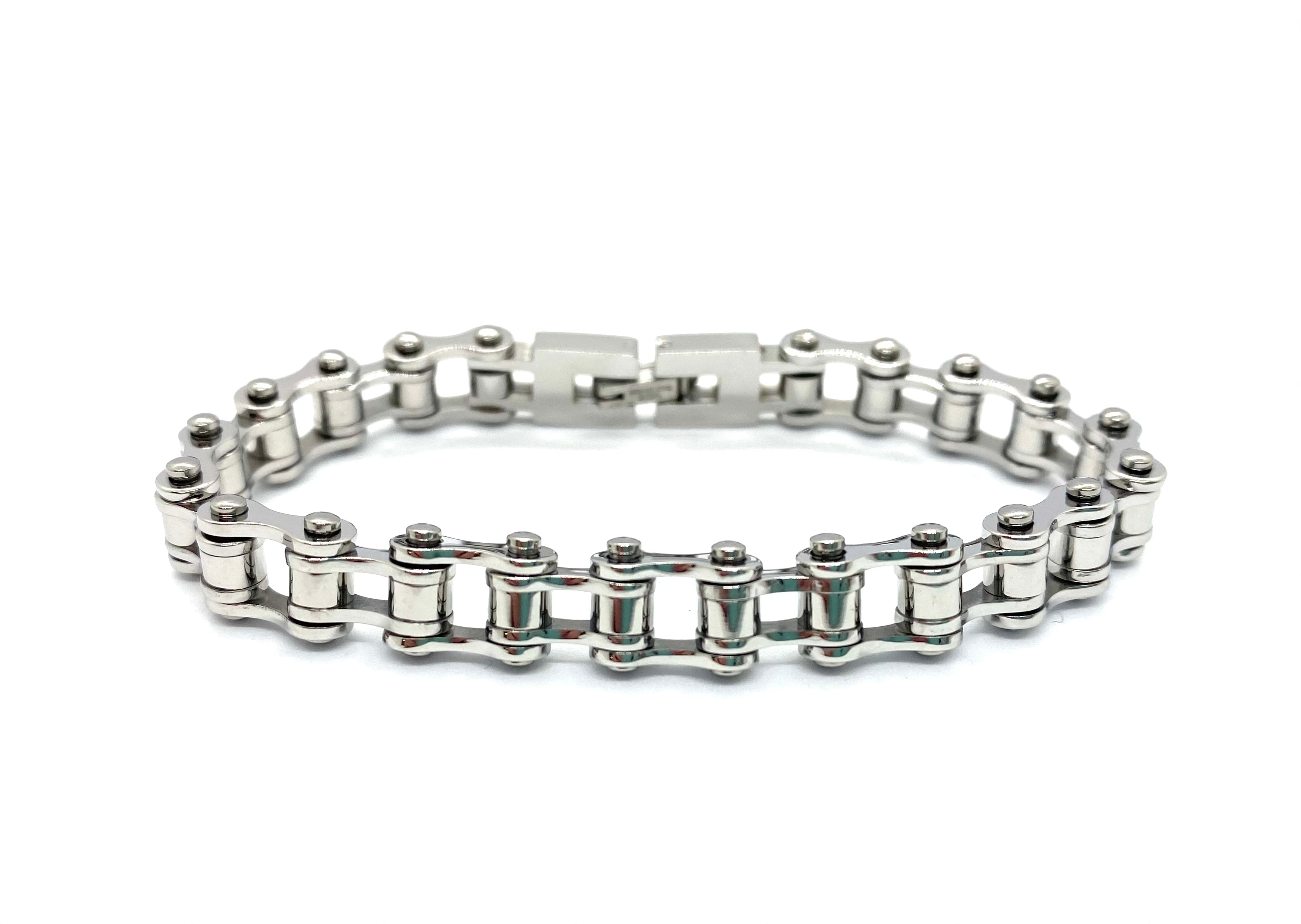 Ladies Silver Simple Mini Bike Chain Bracelet   SK2287