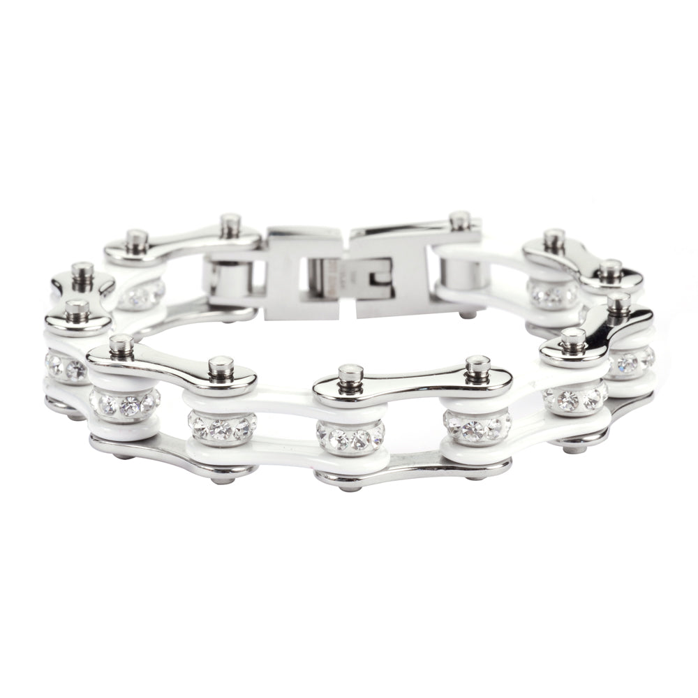 Ladies Silver Bike Chain BRACELET   SK1100