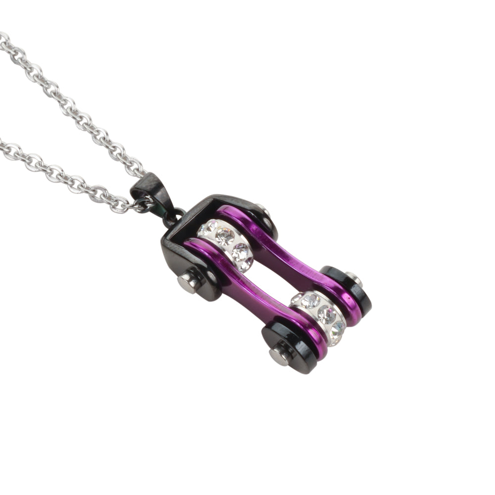 purple bike chain