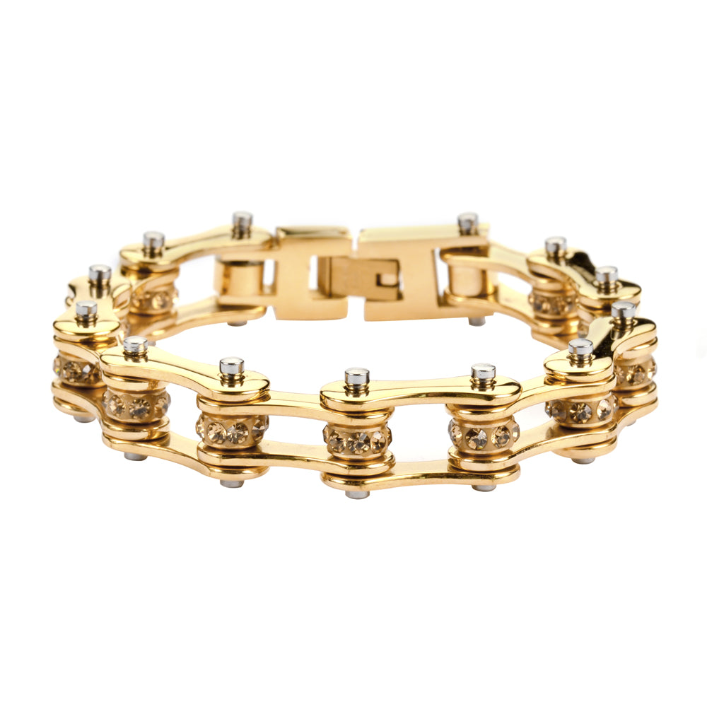 Ladies Gold Bike Chain BRACELET  Gold  SK1199