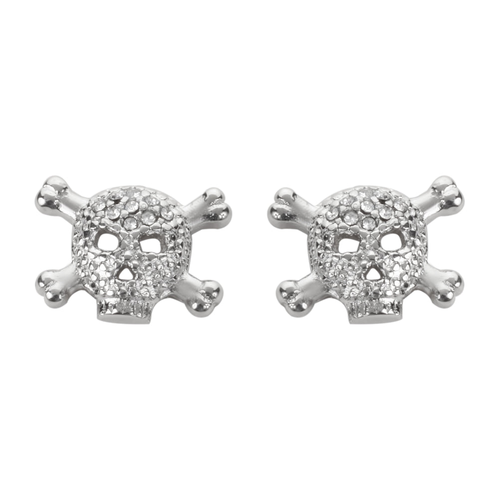 diamond skull earrings