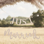 Just Married Wooden Wedding Bunting - 1.5m