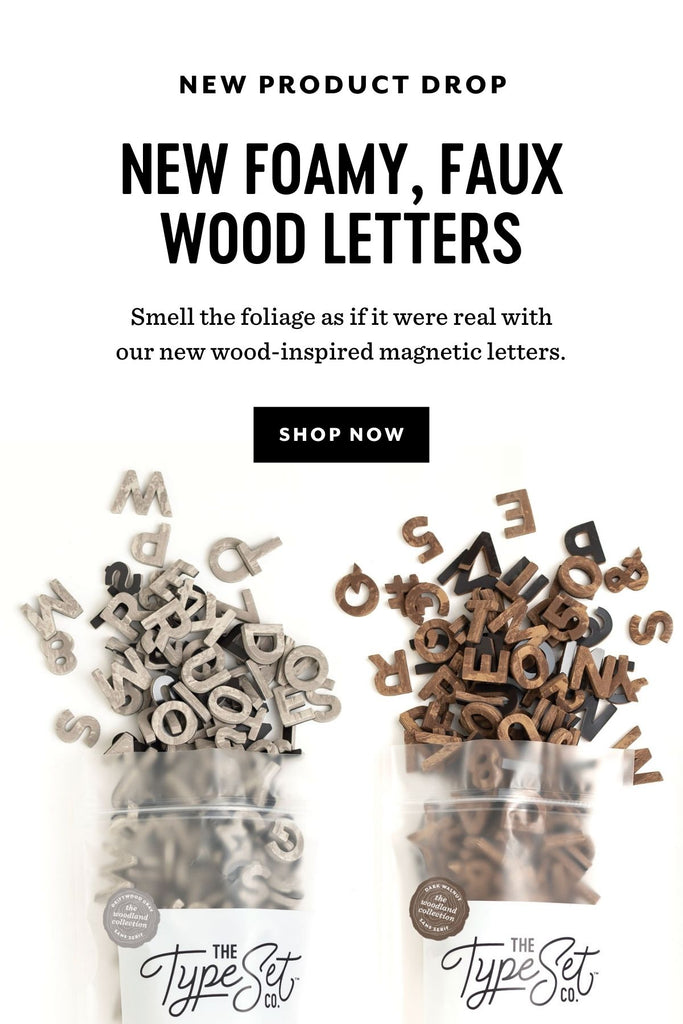NEW! Foamy, Faux Wood Magnetic Letters